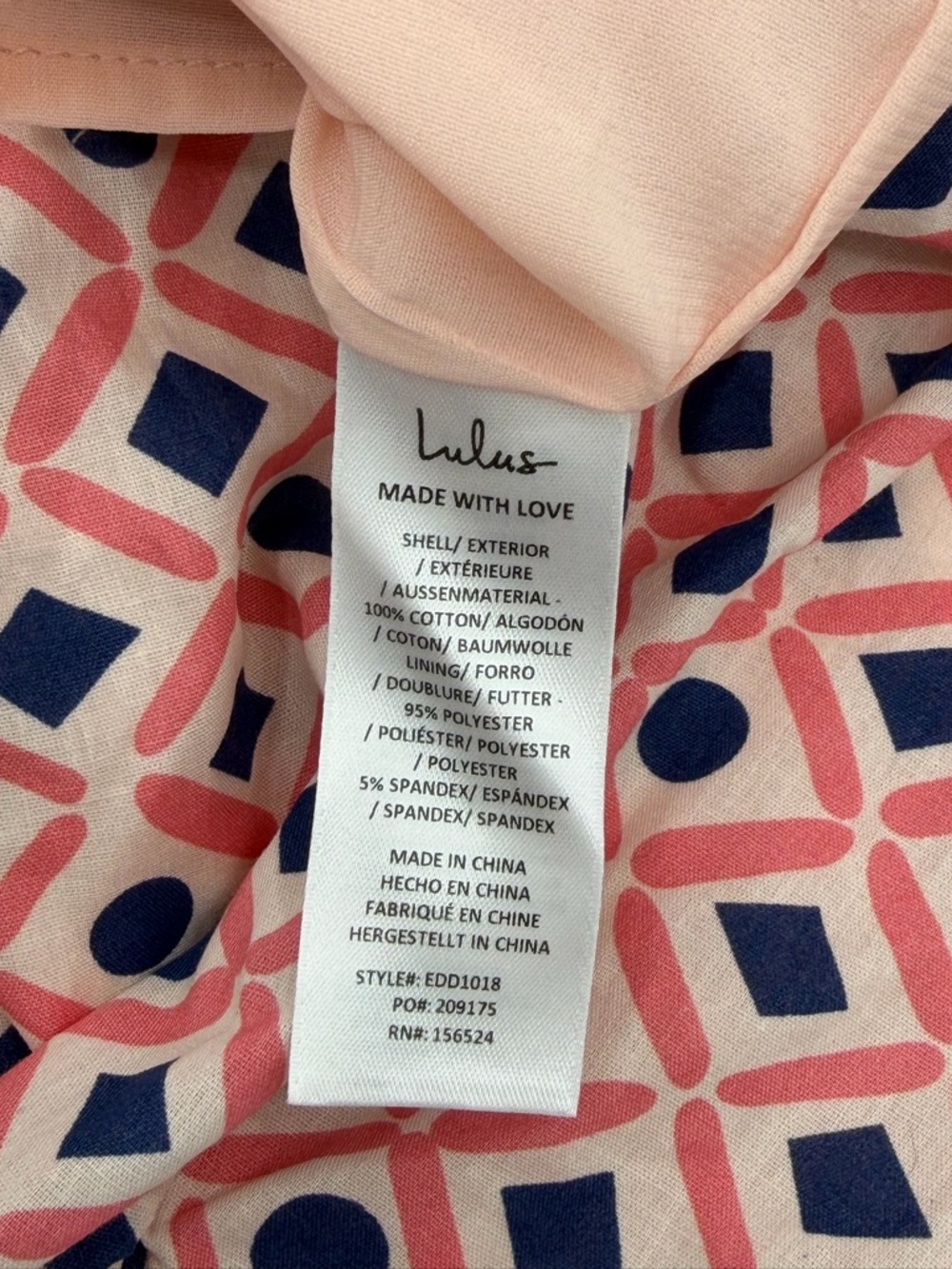 Lulus NWT “Charming Desire” Pink Geo Print Ruched Sleeveless Mini Dress. Small. - Picture 8 of 14